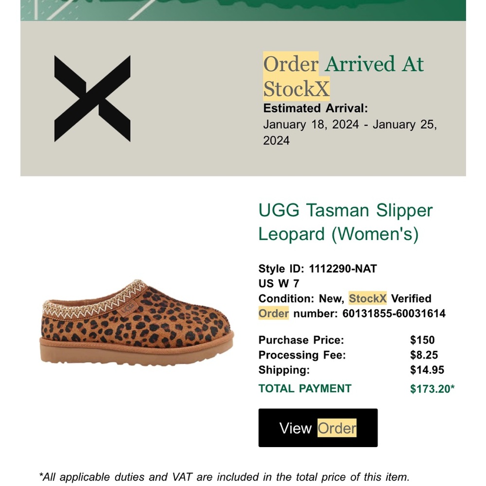 Sold Out Ugg Tasman cheetah print or (speckles) slipper.